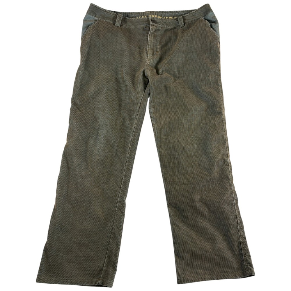 Mens Brooklyn Industries Pants 36 Brown Corduroy Relaxed Straight Flap Pockets